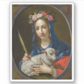 Saint Agatha (von Cesare Dandini) Aufkleber (Vorderseite)