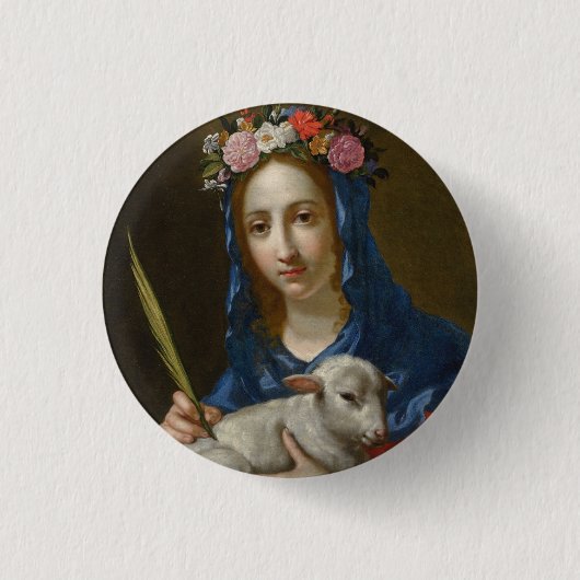 Saint Agatha (von Cesare Dandini) Button (Vorderseite)