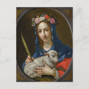 Saint Agatha (von Cesare Dandini) Postkarte