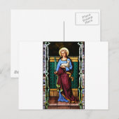 Saint Agnes (Agnes of Rome) - Kunstgefestigte Glas Postkarte (Vorne/Hinten)
