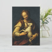 Saint Agnes by Orsola Maddalena Caccia Einladung (Stehend Vorderseite)