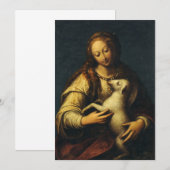 Saint Agnes by Orsola Maddalena Caccia Einladung (Vorne/Hinten)