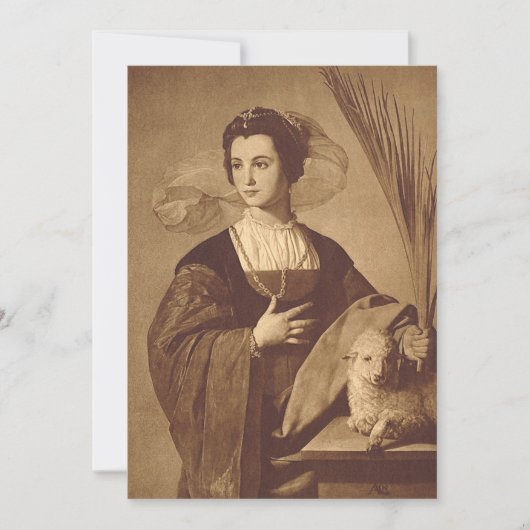 Saint Agnes von Alonso Cano Feiertagskarte (Vorderseite)