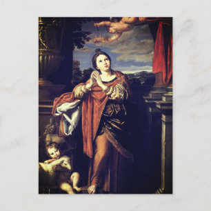Saint Agnes von Domenichino (c. 1620) Postkarte