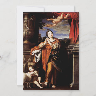 Saint Agnes von Domenico Zampieri Feiertagskarte