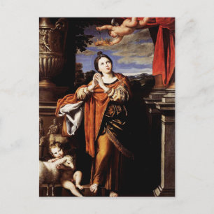Saint Agnes von Domenico Zampieri Postkarte