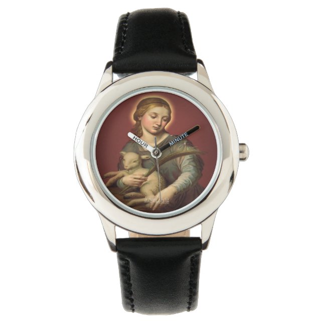 Saint-Agnes von Rom Armbanduhr (Vorderseite)