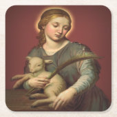 Saint-Agnes von Rom Rechteckiger Pappuntersetzer (Vorderseite)
