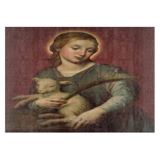 Saint-Agnes von Rom Schneidebrett (Vorderseite)