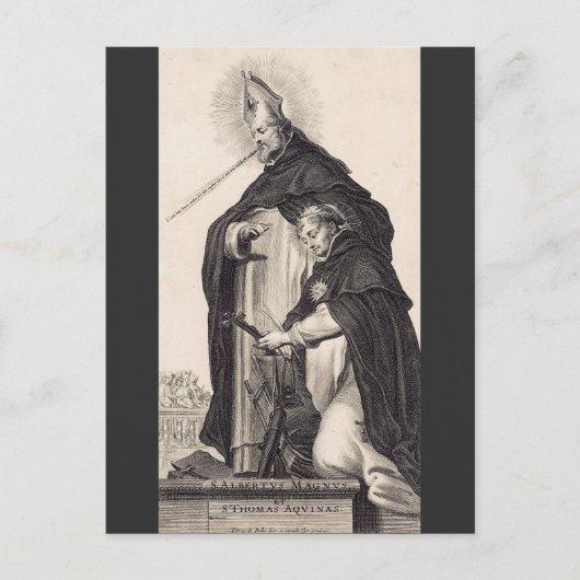 Saint Albert der Große und Heilige Thomas Aquinas Postkarte (Vorderseite)