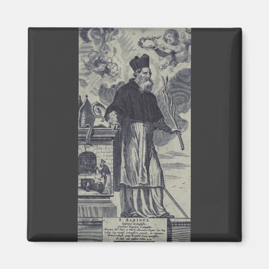 Saint Albinus von Angers Magnet (Vorne)
