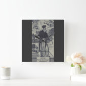 Saint Albinus von Angers Quadratische Wanduhr (Zuhause)