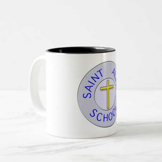 Saint Alice School Colour Patch Zweifarbige Tasse (Vorderseite Links)