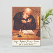 Saint Alphonsus Liguori Dankeskarte (Stehend Vorderseite)