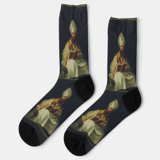 Saint Ambrose by Francisco de Goya Socken (Linkes Detail)
