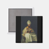 Saint Ambrose von Francisco de Goya Magnet (Vorderseite/Rückseite)