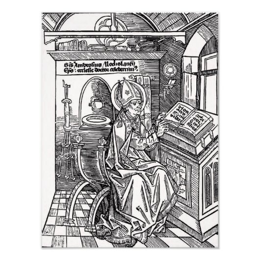 Saint Ambrose von Mailand Fotodruck (Vorne)