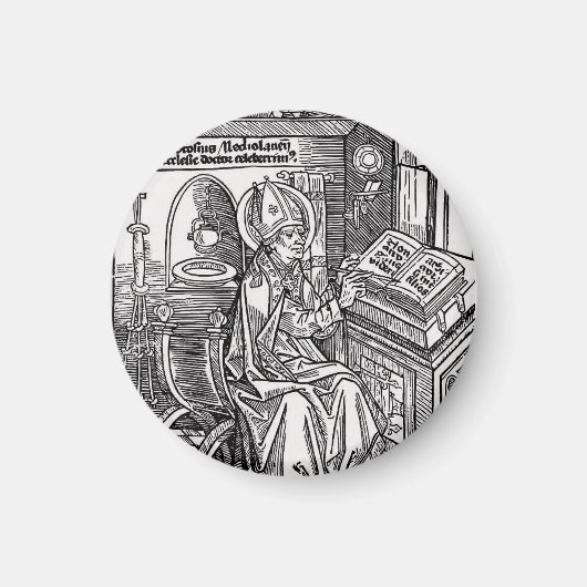 Saint Ambrose von Mailand Magnet (Vorne)