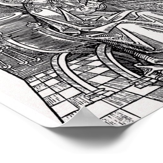 Saint Ambrose von Mailand Poster (Ecke)