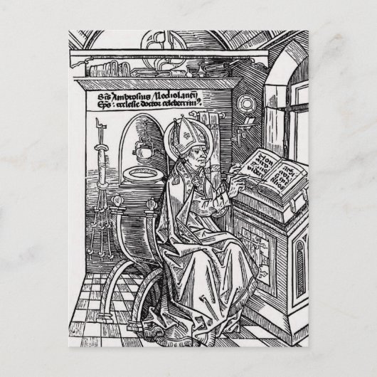 Saint Ambrose von Mailand Postkarte (Vorderseite)