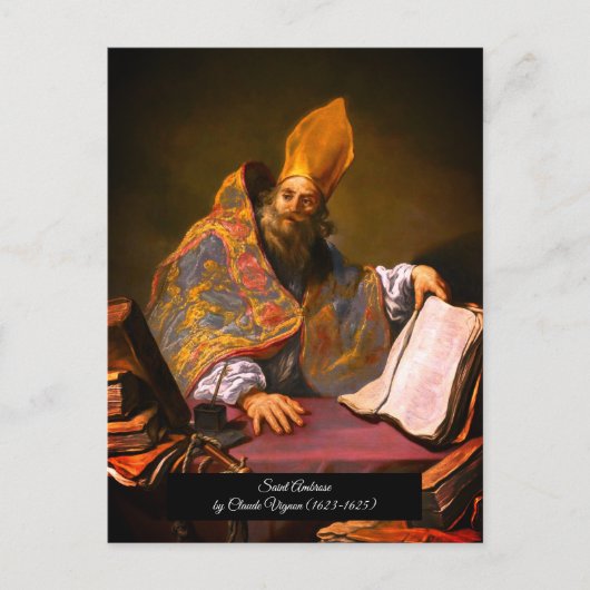 Saint Ambrose von Mailand Postkarte (Vorderseite)