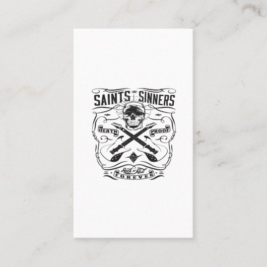 saint and sinners rock n roll forever death proof visitenkarte (Vorderseite)