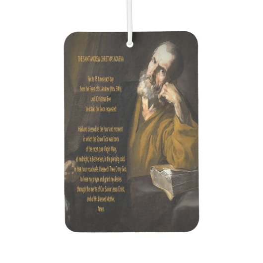 Saint Andrew Christmas Novena Autolufterfrischer (Vorderseite)