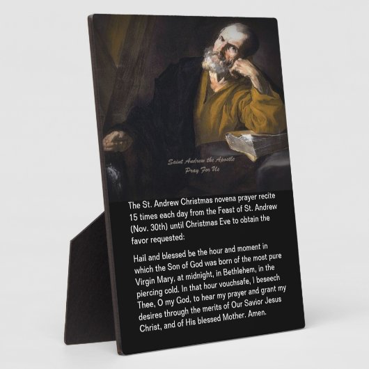 Saint Andrew Christmas Novena Fotoplatte (Seite)