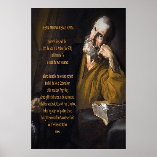 Saint Andrew Christmas Novena Poster (Vorne)