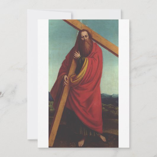 Saint Andrew der Apostel Martyr Einladung (Vorderseite)