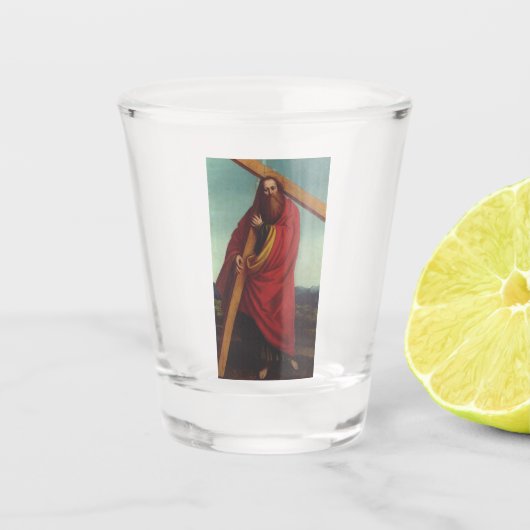 Saint Andrew der Apostel Martyr Schnapsglas (Vorderseite)