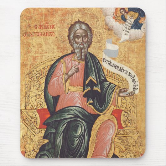 Saint Andrew der Apostel Orthodox Ikone Mousepad (Vorne)