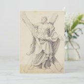 Saint Andrew einer von 12 Aposteln Einladung (Stehend Vorderseite)