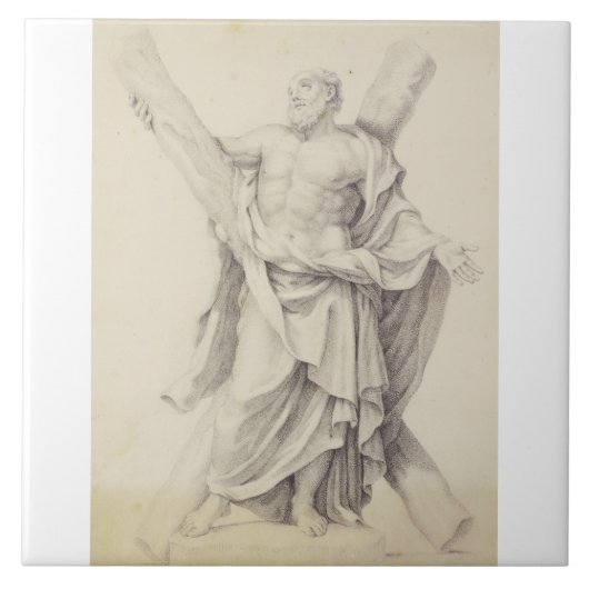 Saint Andrew einer von 12 Aposteln Fliese (Vorderseite)