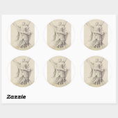 Saint Andrew einer von 12 Aposteln Runder Aufkleber (Blatt)