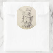 Saint Andrew einer von 12 Aposteln Runder Aufkleber (Tasche)