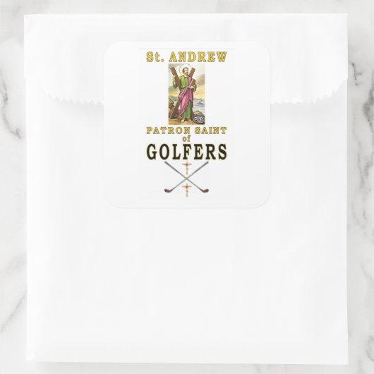 SAINT ANDREW QUADRATISCHER AUFKLEBER (Tasche)