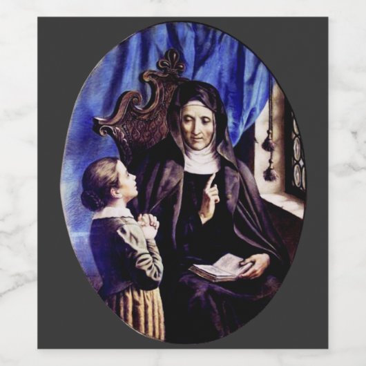 Saint Angela Merici Jungfrau und Gießerin Weinetikett (Einzelnes Label)