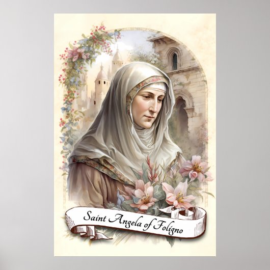 Saint Angela von Foligno Poster (Vorne)