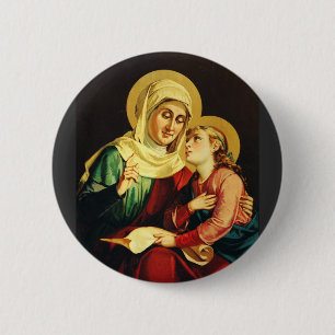 Saint Ann und Jungfrau Mary Button