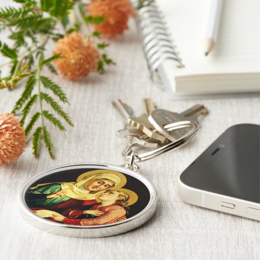 Saint Ann und Jungfrau Mary Schlüsselanhänger (Seite)