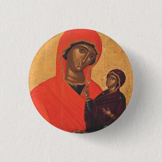 Saint Anne mit der Jungfrau Mary Button (Vorderseite)