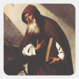 Saint Anthony der Abt Quadratischer Aufkleber