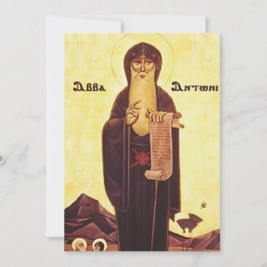 Saint Anthony, der Große Einladung (Vorderseite)