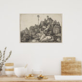 Saint Anthony Gravur von Albrecht Durer Poster (Küche)