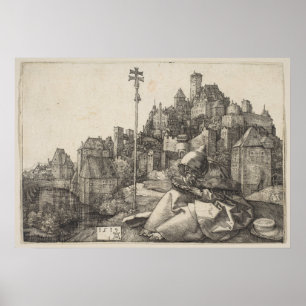 Saint Anthony Gravur von Albrecht Durer Poster