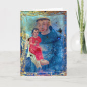 Saint Anthony Greeting Card with Prayer Karte (Vorderseite)