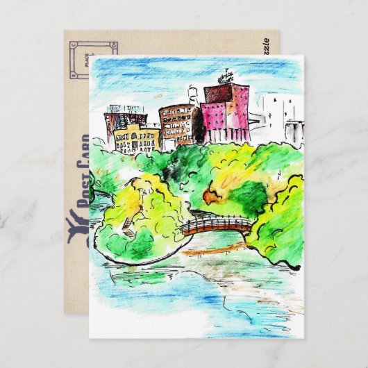 Saint Anthony Main, Minneapolis, MN Postkarte (Vorne/Hinten)