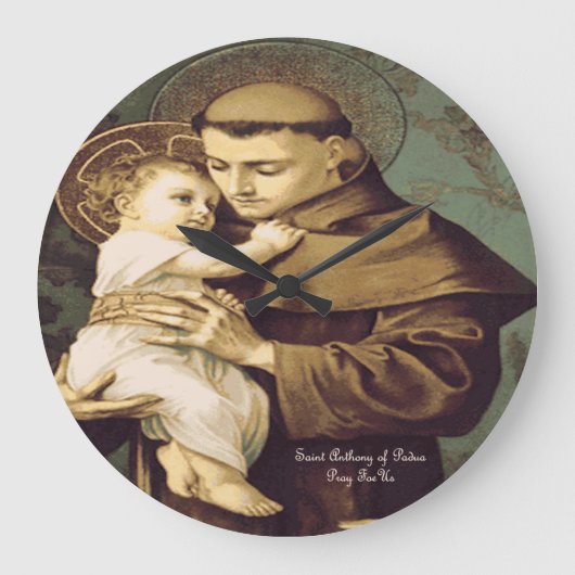 Saint Anthony Padua Große Wanduhr (Vorderseite)