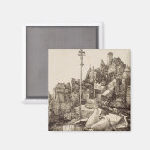 Saint Anthony Reading von Albrecht Durer Magnet (Vorderseite/Rückseite)